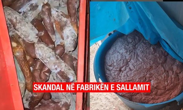 Pamje të fr*kshme brenda fabrikës sallamit në Tiranë: Mishi i k*lbur dhe sallami i mykur përpunohen me ngjyrues