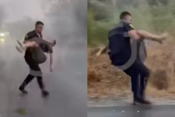 Dalin pamjet e plota, ky është momenti kur polici shpëton jetën e 3 personave në Fier (Video)